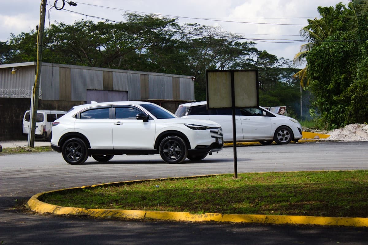 Vehicle before tint — clear windows